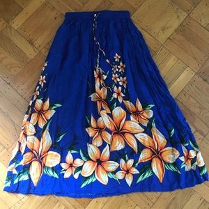 Long print skirt